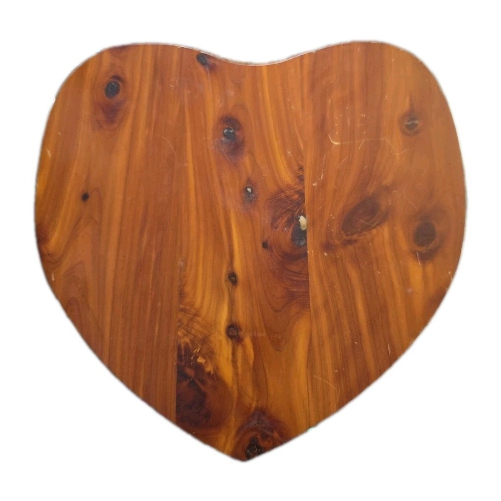 Vintage Wooden Heart Sewing Box Organizer Kit Mirror Cottagecore GUC